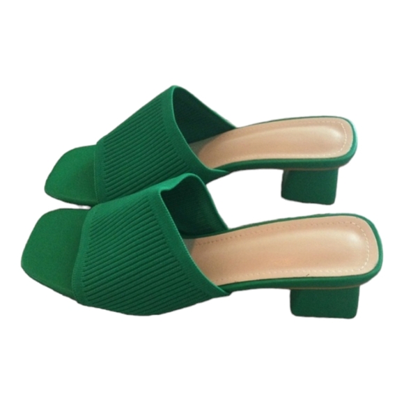 Shoes - New Kelly Green Slide Heels Size 9 1/2